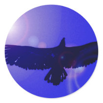 Eagle Wings Round Sticker