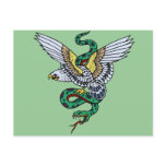 Eagle with Snake Tattoo postcards