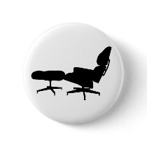 Eames Lounge Chair & Ottoman Badge Pinback Buttons