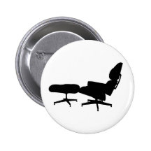 Eames Lounge Chair & Ottoman Badge Pinback Buttons