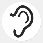 Ear Round Sticker