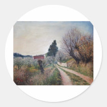 EARLIEST SPRING IN VERNALESE / Tuscany Landscape Sticker