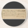 Early American Revolutionary War Lottery Ticket Drink Coasters
