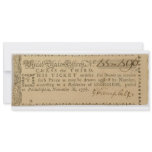 Early American Revolutionary War Lottery Ticket Invitations