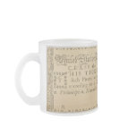 Early American Revolutionary War Lottery Ticket Coffee Mug