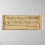 Early American Revolutionary War Lottery Ticket Posters