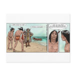 Early American Settlers Offbeat Cartoon Gifts postcards