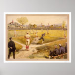 Early Baseball Print 1887
