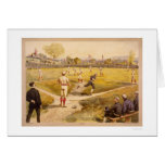Early Baseball Print 1887 Greeting Cards