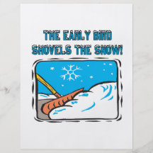 Early Bird Shovels The Snow Custom Flyer