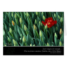 Early Bloomer, by Anna Wight Greeting Card