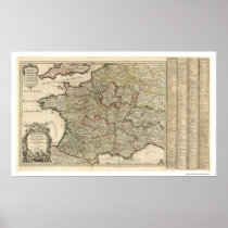 Early Map Of France 1700 Poster