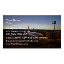 Early morning flight business card template