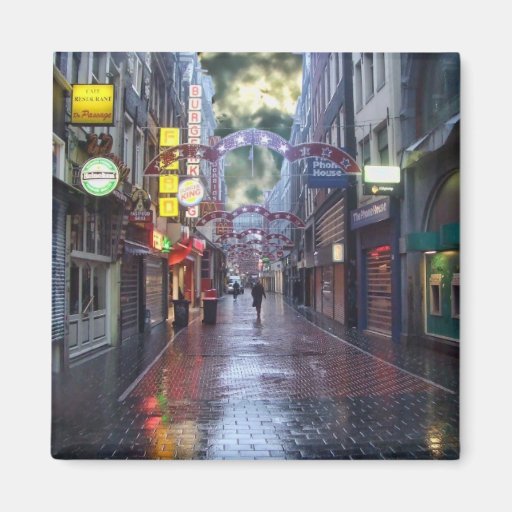 Early Morning Rain -- Amsterdam in November Magnet