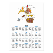 early morning rooster attack business cards