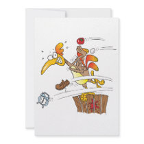 early morning rooster attack custom invitations