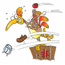 early morning rooster attack photo cut outs