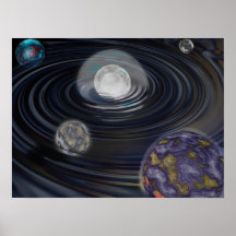 Early Solar System Illustration Poster
