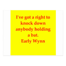 early wynn quote post card