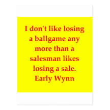 early wynn quote postcard