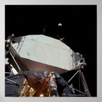 Earth above Apollo 11 Lunar Module "Eagle" Print