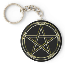 Earth, Air & Fire Pentagram 2 Keychain