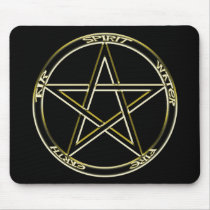 Earth, Air & Fire Pentagram 2 Mousepad