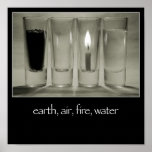 earth, air, fire, water Poster posters