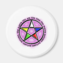 earth air fire water refrigerator magnet