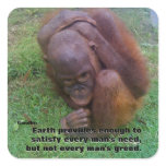 Earth and Greed Motivational Quote stickers