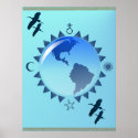 Earth and Symbols Poster posters