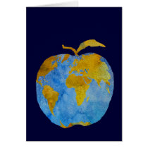 Earth Apple Greeting Cards