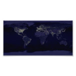 Earth at Night Photo Art