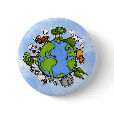 earth pinback button by cfkaatje
