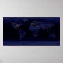 Earth By Night Print