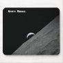 Earth Crescent Rising above Moon's Surface Mouse Pads