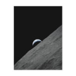 Earth Crescent Rising above Moon's Surface postcards