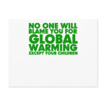 Earth Day 2009, April 22, Stop Global Warming Postcard