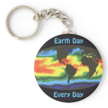 Earth Day 2012 - Global sea surface temperature keychains