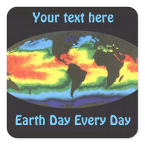 Earth Day 2012 - Global sea surface temperature stickers