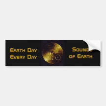 Earth Day 2012 - Sounds of Earth gold record Bumper Sticker