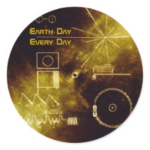 Earth Day 2012 - Sounds of Earth gold record stickers