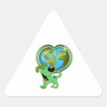 Earth Day and Leaf Triangle Sticker
