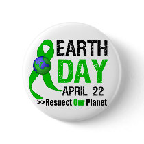 Earth Day Awareness Pinback Button