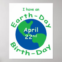 Earth Day Birthday Posters