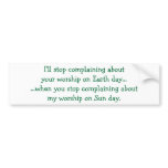 Earth day bumper stickers
