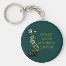 Earth Day Dancer Key Chain