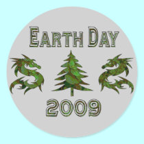 Earth Day Dragons 2009 stickers