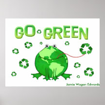Earth Day Environmental Frog Poster
