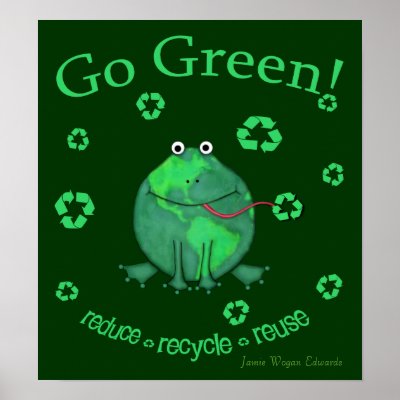 Earth Day Environmental Frog Poster
